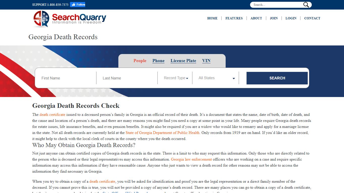 Enter a Name to View Georgia Death Records Online - SearchQuarry